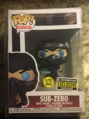 Funko POP! Mortal Kombat Sub-Zero #1057 GITD Exclusive Vinyl Figure w/ Protector