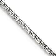 [JewelryWeb] 925 Sterling Silver Solid Polished .8mm Round Snake Chain Necklace Lobster Claw Jewelry Gifts for Women - Length Options: 41 46 51 61