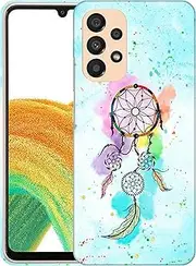 [GlamCase] for Samsung Galaxy A23 5G / 4G, Galaxy A23 5G / 4G Case - Watercolour Dream Catcher Printed Slim & Sleek Cute Plastic Protective Designer Back Phone Case/Cover for Samsung A23 5G / 4G White