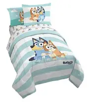 Bluey & Bingo 5 Piece Size Bed Set - Includes Comforter & Twin Multi - Bluey