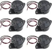 SING F LTD 6X 12V Electronic Buzzer Alarm Sounder 95Db High Decibel Continuous Buzzer Alarm