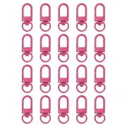 Lobster Claw Clasps, 20Pcs 33mm - Metal Swivel Clasps Snap Hook (Rose Red)
