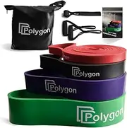 Polygon Pull Up Assist Bands, Resistance Exercise Band, Heavy Duty Assistance Loop Mobility Band, for Body Stretching, Muscle Toning, Powerlifting, Resistance Training(Set)