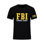 FBI MEN T AGENT SECRET SERVICE POLICE CIA STAFF 男士前後 T 恤上衣 T