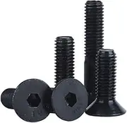 Long Socket Screws, 20pcs M5 M6 M8 Length 6-50mm Hexagon Socket Flat Countersunk Head Screw Carbon Steel Hex Socket Bolts Machine Screw(45mm,M8)
