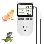 Digital Temperature Controller, LCD Screen Heating Cooling Reptile Thermostat...