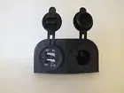 Double USB & Engel Fridge Socket Surface Mount 4x4 Camper Caravan Boat