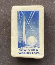 1939 New York Worlds Fair Sugar Cube - Vintage NYWF Rare NY Collectible