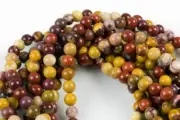 Natural Mookaite Round Beads High Quality Smooth Polished 15" Strand