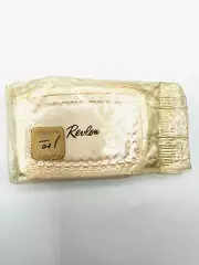 NOS 4 Vintage REVLON Petite, Futurama Compact Oblong VELOUR POWDER Puffs USA