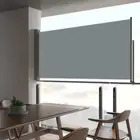 Outdoor Patio Retractable Side Awning Sun Blinds Privacy Screen 80x300cm Grey