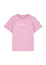 Moncler Kids Logo Cotton T-shirt (8-10 Years) - Pink - 8 Years 8 years