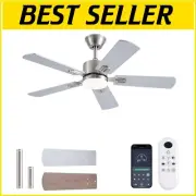 Energy Efficient 42-Inch DC Motor Ceiling Fan with Remote & App Functionality
