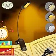 LED Rechargeable Book Light for Reading and Studying in Bedroom or Dormitory. Eye caring 9 modes, Stepless Dimming Brightness, 9-90H Runtime, Small Size and Lightweight with Anti-skid clip is portable