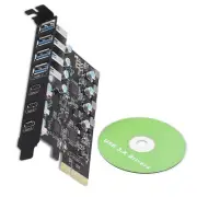 PCIe to USB 3.2 Gen 2 Expansion Card 7 Ports 4*USB-A 3*USB-C 20 Gbps Bandwidth