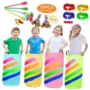 29PCS Potato Sack Race Bags, Egg and Spoon Race, Carnival Games 3-Legged Relay