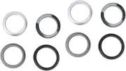 Kisangel - Rings 8 Pcs Couple Rings Promise Rings for Couples Silicone Wedding Rings Silicone Wedding Bands Rings for Sports Silicone Rings Sports Rings Jewelry Male Trend Work Rings