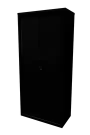 RAPIDLINE 1200W GO TAMBOUR DOOR CUPBOARD With 5 Shelves W1200 x D473 x H1981mm Black