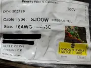 Priority Wire & Cable 16/3C SJOOW 300V 90C CPE Portable Power Cord Black /25ft