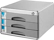 3-Layer Desktop File Cabinet, Aluminum Alloy Multi-Layer Storage Box Drawer Can Be Locked, Used for A4 Paper, Magazines, Paperwork and Documents (Size : 30×36×20.5cm)