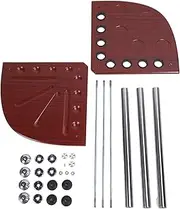 Pool Cue Rack Stable Organizer for Billiard Game Room Bar Stainless Steel Composite Plate Burgundy