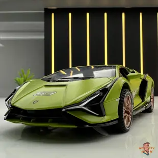 [NAU-MAN]1:32藍寶堅尼閃電俠模型車跑車合金擺件Lamborghini sian玩具車收藏