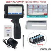 600DPI 12.7MM/0.5" Handheld Inkjet Printer w/ Ink Cartridge 25 Languages pe66
