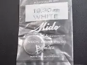 White Tension Ring 19.30mm Mido Vintage Watch Crystal Permafit Waterproof NOS