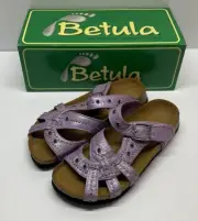 Birkenstock Betula Lambada Women’s 6 Purple Leather Rhinestone Studded Sandals