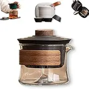 Teatsy Portable Tea Set, Teatsy Teapot with 360° Adjustable Steeping, Heat-Resistant Borosilicate Glass & Travel Case, 3 Premium Cups, Drip-Free Pour (Black)