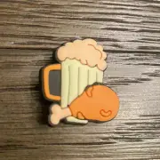 Beer And Chicken Wing Croc Charm Jib. Suds. Mug. Bar