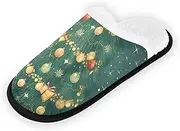 RPLIFE Unisex Adults Christmas Tree With Gifts Comfy House Slippers, Large, Soft Spa Slippers, Travel Slippers, Men, Women