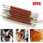6Pcs/Set Clay Sculpting Wax Carving Pottery Tools Kit Shapers Polymer Modeling