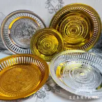 在飛比找蝦皮購物優惠-泰國盤子 金色盤子 銀色盤子 供盤 泰國圓盤 圓盤 塑膠盤 