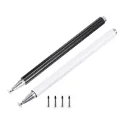 2pcs Stylus Pens for Touch Screens Magnetic 4 Point Disc Capacitive Pen White