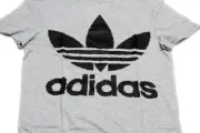 adidas Jeremy Scott Linear T Shirt Men Tee Crew neck Grey Heather Black X30186 M