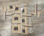 Umgee Sz S Paisley Floral Print Kimono Jacket Patchwork NEW NWT