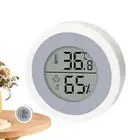 Mini Digital LCD Temperature Indoor Humidity Meter Thermometer Hygrometer Round