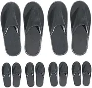 Travel Essential: 6 Pack of One-time Use Coral Velvet Slippers Light Compact Non-skid for Hotel Home