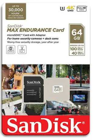 SanDisk 64GB 64G microSDXC【Max Endurance】microSD SD V30 U3 4K C10 SDSQQVR-064G 記憶卡