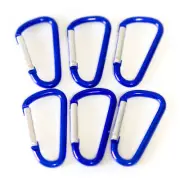 NEW 500pc BLUE CARABINER D-RING SPRING BELT CLIP KEY CHAIN 1-7/8" ALUMINUM HOOK