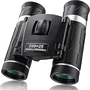 200x25 Compact Binoculars for Adults Kids High Powered Mini Pocket Binoculars Waterproof Small Binoculars for Bird Watching Hunting Traveling Sightseeing Concert Theater Opera