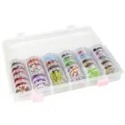 Large Plastic Bead Storage Organizer Box, 28 Jars - Containers for Beads & Su...
