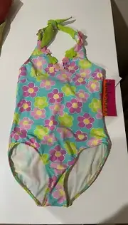 Girls Floral Bathers, Size 10, Kate Mack, NEW with tags