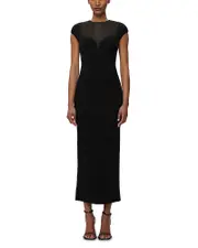 Herve Leger Textured Sheer Bustier Gown