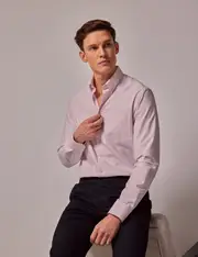 Hawes & Curtis Pink Oxford Shirt - Button Down Collar