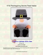 Thanksgiving Gnome Treat Holder-Plastic Canvas Pattern or Kit