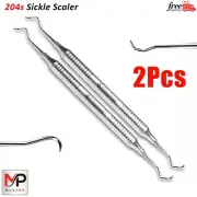 Sickle Scaler 204S Perio Calculus Remover Dentists Hygiene Hand Instruments 2Pcs