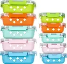 10 Pack Glass Meal Prep Containers with Removable Silicone Sleeves,Food Storage