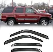 94304 Original Side Window Wind Deflector, 4pcs Outside Mount Tape-On Nice Rain Guards Set, Vent Visor fit for 2000-2006 Chevy Tahoe & GMC Yukon, 2002-2006 Cadillac Escalade Base Only